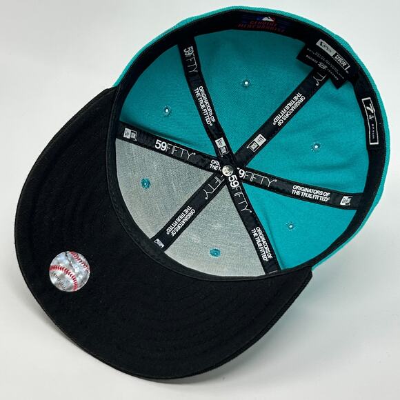 Florida Marlins Hat Baseball Cap New Era 59Fifty Wool Blend Green Fitted 7 1/4 - Picture 4 of 9